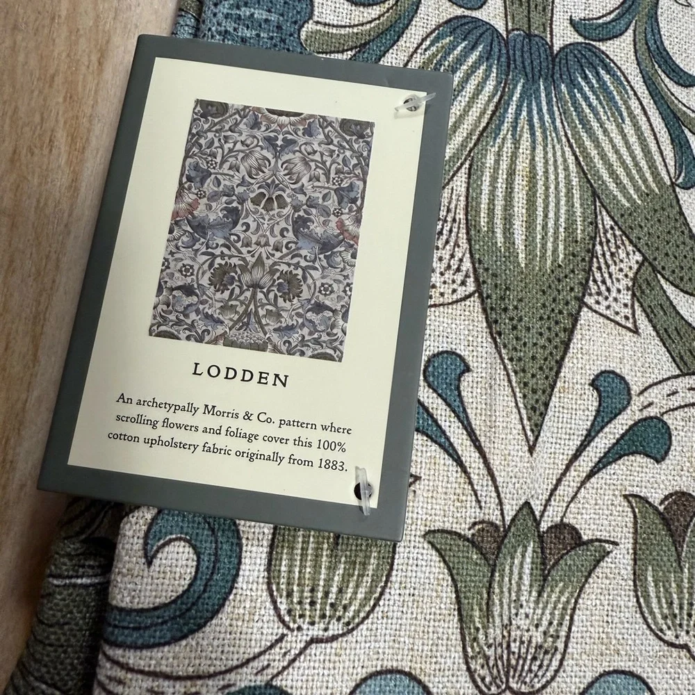 William Morris & Co. Floral Lodden 50”X 96” Window Curtains 2PC Set - Picture 3 of 5